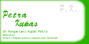 petra kupas business card